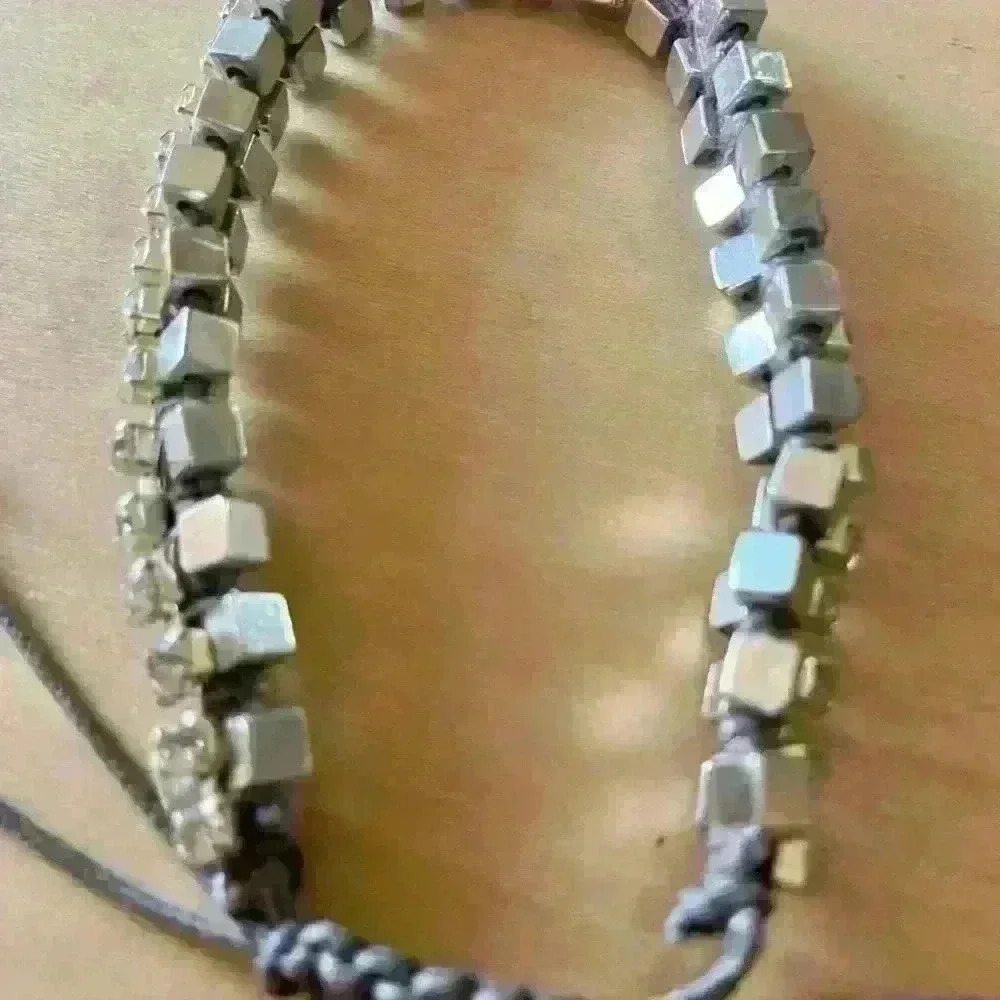 adjustable twine silver and gem bracelet - Picture 7 of 11
